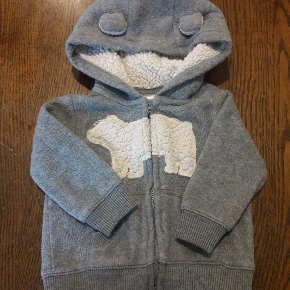 Grey fleece jacket
